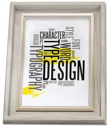 marysgift Bilderrahmen Weiß Rustikalen Vintage-Stil Fotorahmen für Vertikale Dekor Artwork Bild Display (XK03204,8)