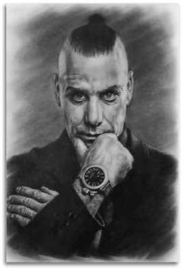 Till Lindemann Berühmte Film- und Fernsehfiguren, Popmusikfiguren, Poster, Dekoration, Leinwand, Kunstdekoration, Druck, Signaturfoto, Wohnzimmer, Heimdekoration, 60 x 90 cm, ungerahmter Stil 3