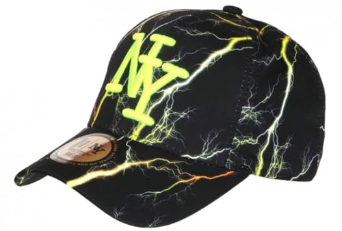 Hip Hop Honour Eklyr NY Cap Neon Gelb Schwarz Design Original Streetwear Baseball Eklyr – Herren