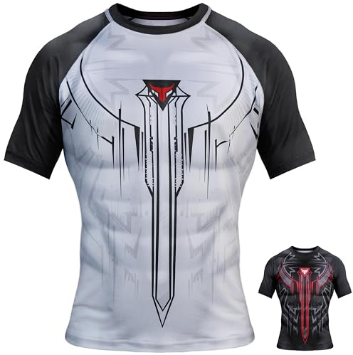 Mytra Fusion Rashguard BJJ Breathable & Ultra Lightweight Maglia Compressione Uomo MMA Rashguard per Palestra, Allenamento, Corsa e Ciclismo
