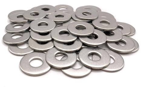 Arandelas de metal M4 inoxidable Ø exterior 14 mm | Arandela plana grande M4x14mm | Acero inoxidable A2 (V2A/304) norma NFE 25514 L | Madera/Metal/Tuercas/Tornillos/etc: LOTE DE 50 Pzs - ProRaje