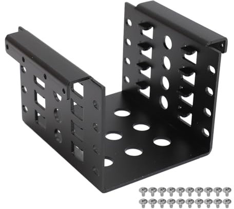 Niiyen 2,5 Zoll bis 3,5 Zoll HDD SSD Montagehalterung, Aluminiumlegierung SSD Einbaurahmen, Festplattenspeicherhalterung für IDE-HDD-SSD Festplatten Adapter Halterungen Schienen