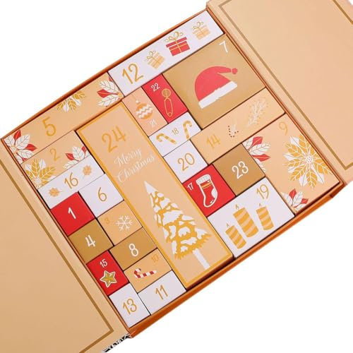 2024 Neue Weihnachten Mystery Geschenkbox 24 Tage Countdown Kalender Adventskalender Karton Geschenkboxen Für Kleine Leere Überraschung Befüllen