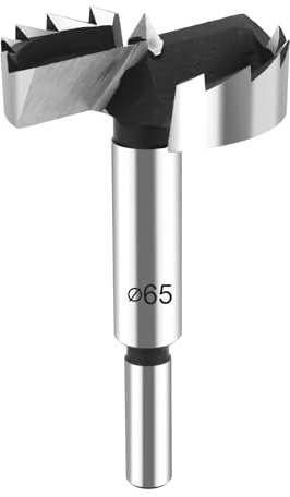 HPHOPE Professional Forstnerbohrer 65mm für Holz, Forstner Bits Ø 65mm, Länge 90mm, Bohraufsätze mit Rundschaft