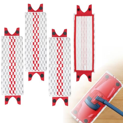 Lot de 4 housses de balai à franges Vileda Ultramax/UltraMax Plus/Easy Wring UltraMax, pour remplacement de balai Vileda Ultramat, pour enlever toutes les taches de sol