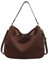 Mabecol Shopper Tasche Damen, Schultertasche Handtasche Tragetasche Groß, Damen Tote Shopper Bag (Braun)