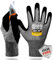 DEX FIT Level 8 Cut Resistant Gloves Cru953; 3D-Comfort Fit and Dexterity, Firm Grip, Thin & Lightweight, Touchscreen Compatible, Durable Steel Fibers, Breathable, Machine Washable; Grey L (9) 1 Pair