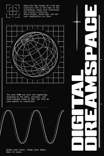 Y2K Notebook: Retro | Y2K | Black & White | Notebook | A4 | College Ruled | School | 100 Pages
