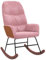 vidaXL Sedia a Dondolo Rosa in Velluto, Sedia, Sedia da Salotto, Sedia Relax, Sedia a Sdraio, posti a Sedere, Dondolo, Sedia Relax, Sedia in Velluto