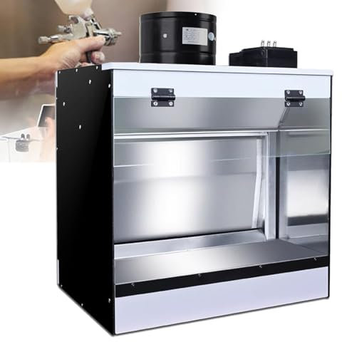 Cabina de pintura portátil con aerógrafo, cabina de pintura para modelismo, gabinete de pintura hermético para mesa de manualidades, juego de caja de pintura en aerosol, para pasteles,40x50x40cm
