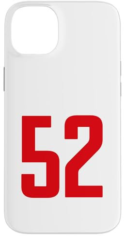 Numero rosso 52 Custodia per iPhone 14 Plus