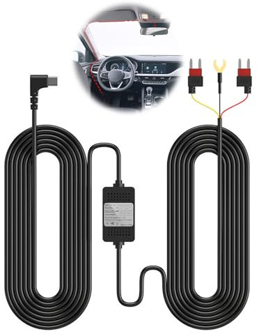 Type-C Viofo Hardwire-Kit, 3,5m Autostromkabel 12V-24V Auf 5V/3A Mit 24H Parküberwachung, Unterspannungsschutz Und Versteckter Installation, Kompatibel Mit USB-C Autokamera