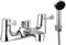 Premium Bath Mixer Taps with Shower Attachments Bath Mixer Tap with Shower Head Modern Dual Lever Deck Mounted Tub Tab Set, Shower Head, 1.5m Shower Hose