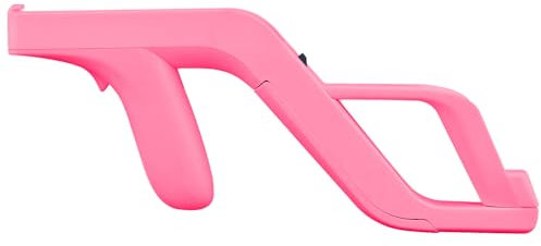 OSTENT Attacco per Pistola Luminosa per Nintendo Wii/Wii U Telecomando Nunchuck Zapper Giochi di Tiro, Colore Rosa