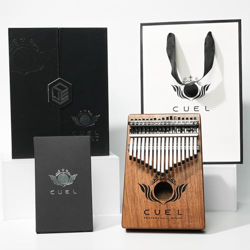 CUEL Kalimba Thumb Piano Finger Instrument 17 Keys Made in Korea Patented No Tuning Premium K-kalimba Musical Gift for Beginners Adults Kids
