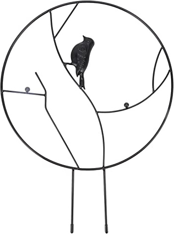 YolieraArt Vogelgarten, 40 cm Eisenmetall, Pflanzenstütze mit niedlichem Vogel-Design, dekoratives Klettergerüst für Hinterhof, Balkon und Topfpflanzen im Innenbereich