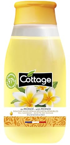 Cottage - Doccia Olio Extra Nutriente Monoï Pelle secca e sensibile - 97% di ingredienti di origine naturale - 560ml