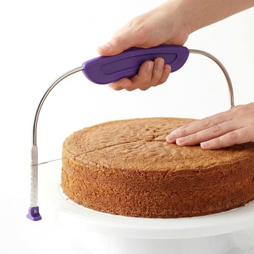 HJZHII Adjustabl Cake Leveler, 9 Height Cake Cutter Slicer Leveler | Premium Stainless Steel Cakes Wire Cutter Slicer Professional Cakes Slicer Tool for Leveling(Purple)