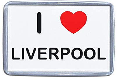 I Love Liverpool - Small Plastic Fridge Magnet
