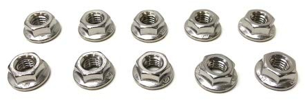 10x Mutter M10 x 1,25 für Variomatik & Kupplung – passend für Aprilia SR 50, Piaggio NRG, Gilera Runner, Derbi Atlantis, Italjet Jet-Set u. v. m. – Schlüsselweite 15mm