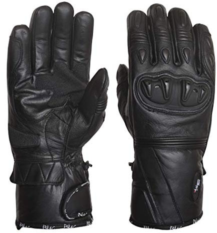 NORMAN Winter Motorcycle Gloves Motorbike Waterproof Visor Wipe Thermal Biker Leather (M)