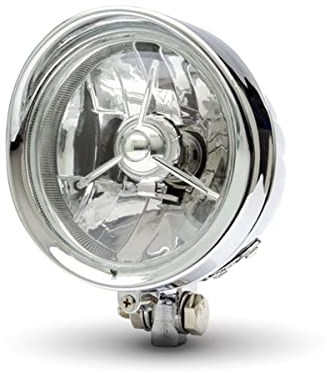 Alchemy Parts Motorrad Scheinwerfer 5 Chrom Metall für Maßgefertigt Retro Vintage Projekt Motorrad Trike
