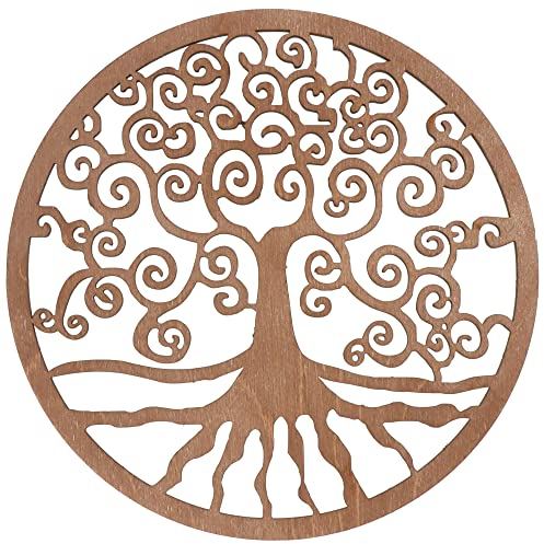 Spruchreif Premium QUALITÄT 100% EMOTIONAL · Baum des Lebens aus Holz · Wanddeko · Lebensbaum Symbol · Esoterik Geschenke · Deko · Wanddekoration · Holzdeko · Spiritualität (Ø 30 cm)