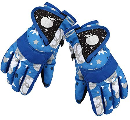 Chou 1 Paar Winter Skihandschuhe Kinder Wasserdicht,Warme Kinderhandschuhe,Vollfingerhandschuhe Sport, Skifahren, Radfahren,3-7 Jahre