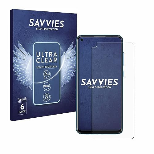 Savvies 6 Pack Screen Protector compatible with Xiaomi Redmi Note 9 Protection Film Clear