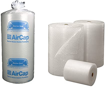 Jeco - 1 rouleau de film papier bulles 100cm x 50m Aircap tri-couche avec film barrière gain de place recyclable