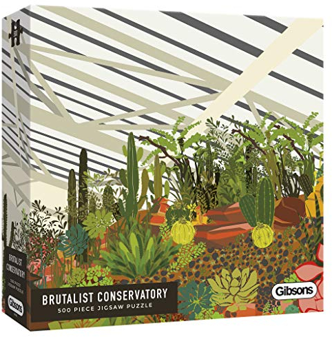 Brutalist Conservatory | 500 Piece Jigsaw Puzzle | Barbican Gardens Puzzle | Sustainable Jigsaw Puzzle for Adults | Premium 100% Recycled Board | Great Gift for Adults | Gibsons Games