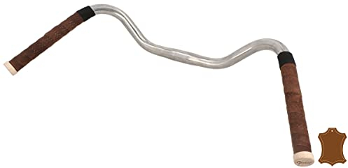 Gusti Echtleder Lenkerband Fahrrad - Fausto C. 80 cm Griffband Griff Bartape Fahrradzubehör Rennrad inkl Korken Lederband Lenker Camel