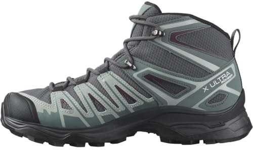 Salomon X Ultra Pioneer Mid ClimaSalomon Waterproof Damen Wanderschuhe, Alle Wetterbedingungen, Sicherer Fußhalt, Stabil und gedämpft, Ebony, 40 2/3