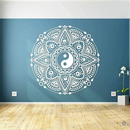 Yin Yang Mandala Blume Wandtattoo Böhmische Wandaufkleber Wohnzimmer Dekoration Handy Künstler Home Wallpaper 42X42Cm