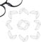 10 Paar Nasenpads Brille Selbstklebend, Anti-Rutsch Brillen Nasenpads Silikon, Weiche Brillenpads für Sonnenbrillen, Brillen (Transparent)