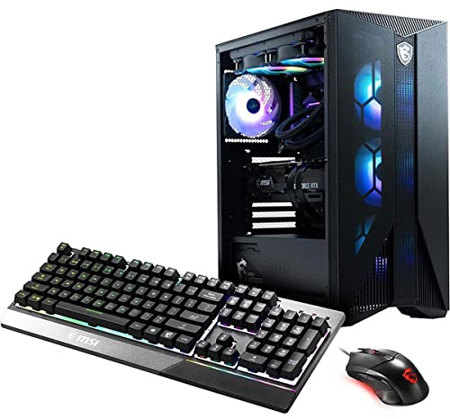 MSI Aegis RS (Tower) Gaming Desktop, Intel Core i9-12900KF, GeForce RTX 3080 Ti, 32GB Memory (Dual-CHL), 2TB SSD + 2TB HDD, WiFi 6E, Liquid Cooling, USB Type-C, VR-Ready, Windows 11 Home (12TF-253US)