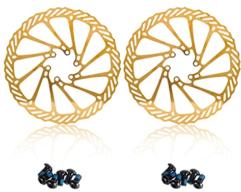 Chooee Fahrrad Bremsscheibe 160mm/180mm/203mm,2 Stück Fahrrad Bremsscheiben mit 12 Schrauben Bremsscheibe für Rennrad, Mountainbike, MTB, BMX.