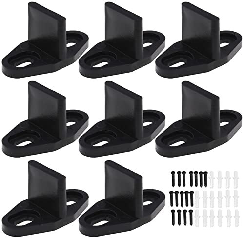 ECSiNG 8PCS Barn Door Floor Guide Floor Guide Clip Sliding Door Floor Guide Adjustable Floor Guide Sliding Door Guide Bottom with Screws and Expansion Pipes