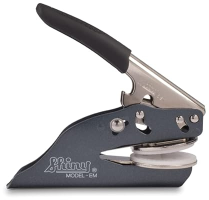 Personalisierbarer Prägestempel Ø 40mm Shiny Model-EM für eigene Motive - Prägezange mit Text und Logo selbst gestalten - anthrazit