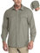 33,000ft Men's Long Sleeve Shirts UV Protection Safari Button-Down Shirt Breathable Wicking Quick Drying Outdoor Top with Pockets for Hiking Fishing Golfing,Grey Green 2XL