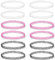 12 Pezzi Girocollo Gotico Regolabile.Catena Clavicola Punk Girocollo.Gioielleria alla Moda.Elastici Chocker in Plastica.Collane Girocollo Gotiche.Girocollo Gotico Donna/Colore Nera,Rosa,Bianco
