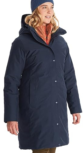 Marmot Damen Wm's Chelsea Coat, Leichte Daunenjacke, wasserdichter Daunenparka, warmer Wintermantel, regendichte Winterjacke, winddichte Funktionsjacke, Outdoorjacke mit Kapuze, Arctic Navy, XL