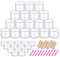 Pots simples de 60 ml avec couvercles blancs | Lot de 48 petits échantillons transparents pour crème, beurre corporel, ombre à paupières, strass, gommage à lèvres, voyage