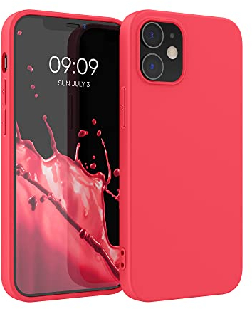 kwmobile Case Compatible with Apple iPhone 12 / iPhone 12 Pro Case - Soft Slim Protective TPU Silicone Cover - Awesome Pink