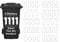 Pack of 4 Plain White Bin Numbers for Wheelie Bins - Waterproof Labels - 17 cm - Packwith