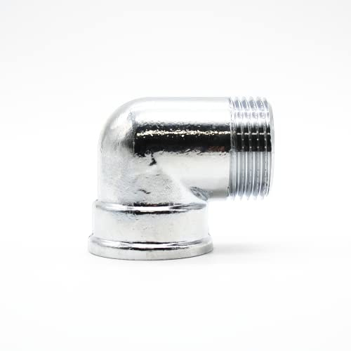 DOJA Barcelona | Tubo Gomito Ottone Cromato 90° | 3/4 | 4 pz | Maschio - Femmina | Curva Ottone | Gomito Doccia per Raccordi Idraulici | Raccordo Ottone Rubinetto, Radiatore, Aria Condizionata