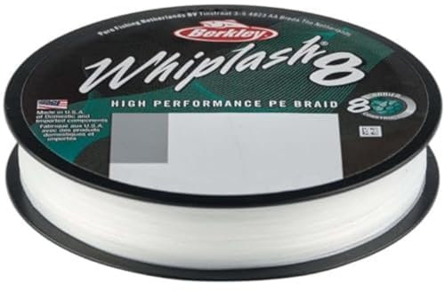 Berkley Whiplash 8 Geflochtene Schnur, kristall, 0.1mm | 14.8kg | 32lb | 330yd