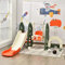 RELAX4LIFE 6 en 1 Tobogán Infantil para Niños, Parque Infantil con Tobogán, Columpio y Canasta Baloncesto, Juego de Toboganes para Niños 18 Meses-5 Años, Casitas Infantiles Interior (Naranja+Verde)