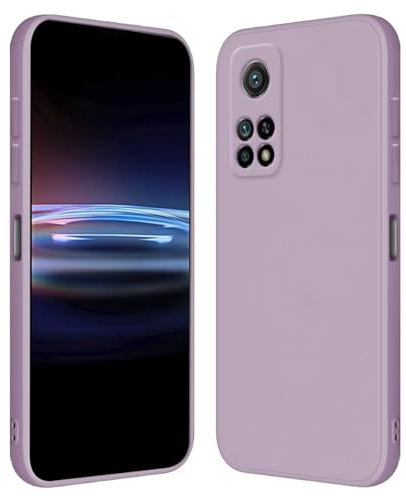 RankOne Hülle für Xiaomi MI 10T 5G / Xiaomi MI 10T Pro 5G (6.67 Inches) Weiche TPU Silikonhülle - Gras lila