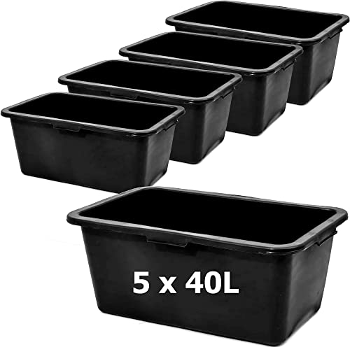 Mortar Box Mörteltrog 5 stck aus Kunstoff 40 L Mörtelwanne 72 cm Mortar Tray Mörtelkasten zum Anmischen von Mörtel